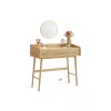 Tocador con Espejo y Luz Beige Roble