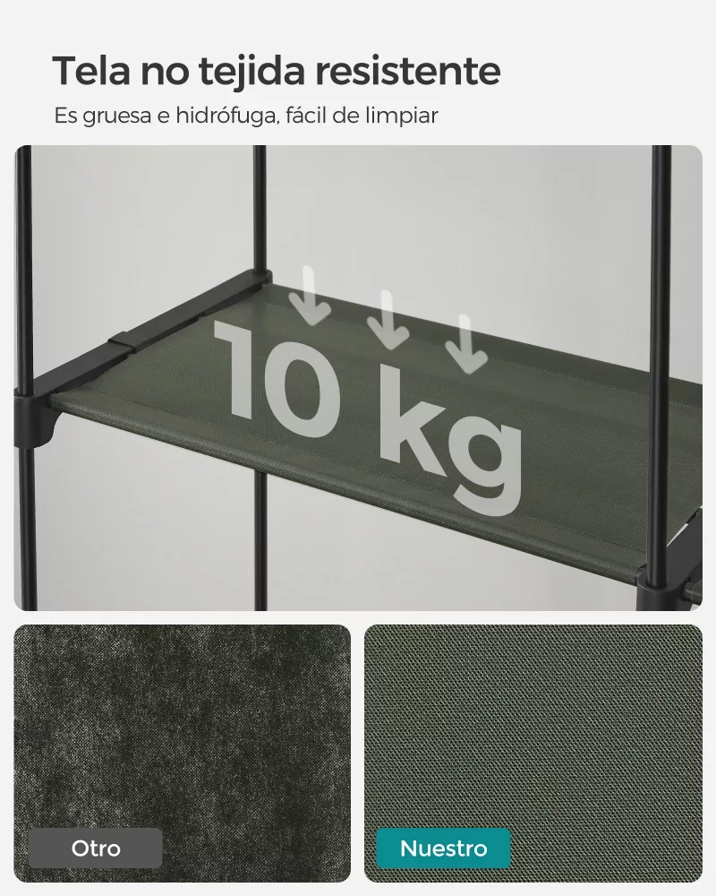 Armario Portátil con Barras para Colgar - Imagen 4