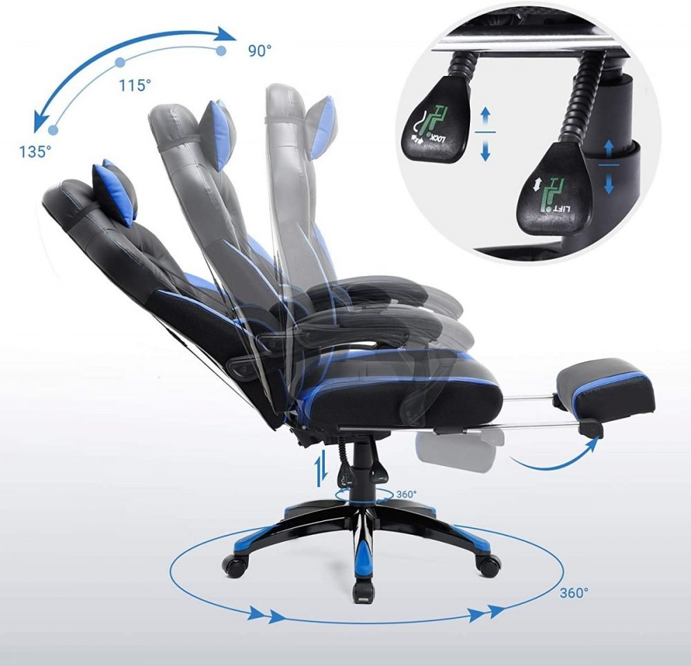 Silla de oficina ergonómica con asiento expandido - Imagen 3