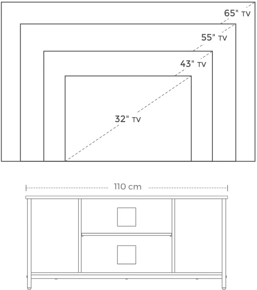 Mueble TV Almacenamiento Abierto - Imagen 7