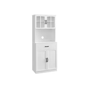 Armario Alto Estantes Ajustables Moderno Blanco